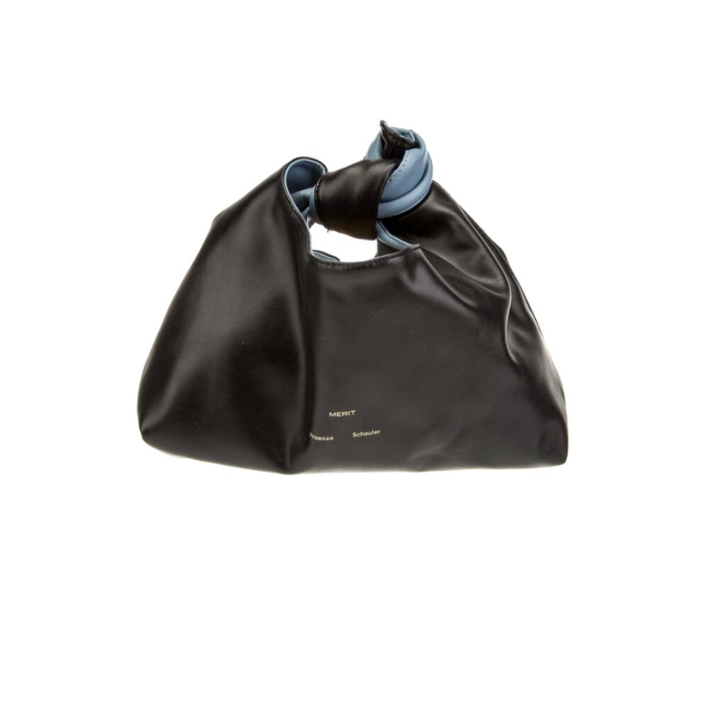 Proenza Schouler Black Leather Clutch with Light Blue Accent - Picture 5 of 12